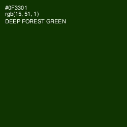#0F3301 - Deep Forest Green Color Image